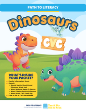 Load image into Gallery viewer, Family Literacy Packet: Dinosaurs (CVC)